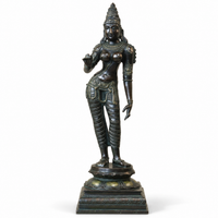 Standing Parvati Brass Sculpture 24"| Chola Style Spiritual Art