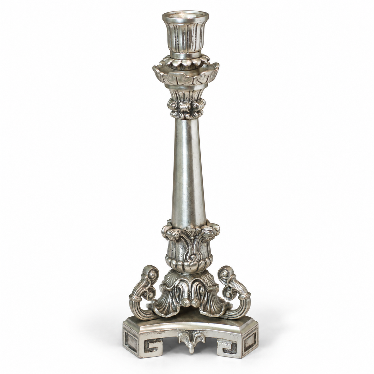 Silver Plated Brass Candelabra | Handcrafted Traditional Candle Holder