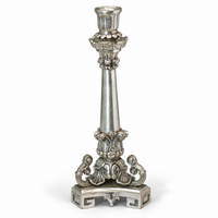 Silver Plated Brass Candelabra | Handcrafted Traditional Candle Holder