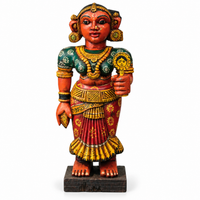 Karnataka Heritage Chikku Sculpture in Handcrafted Mahogany Wood