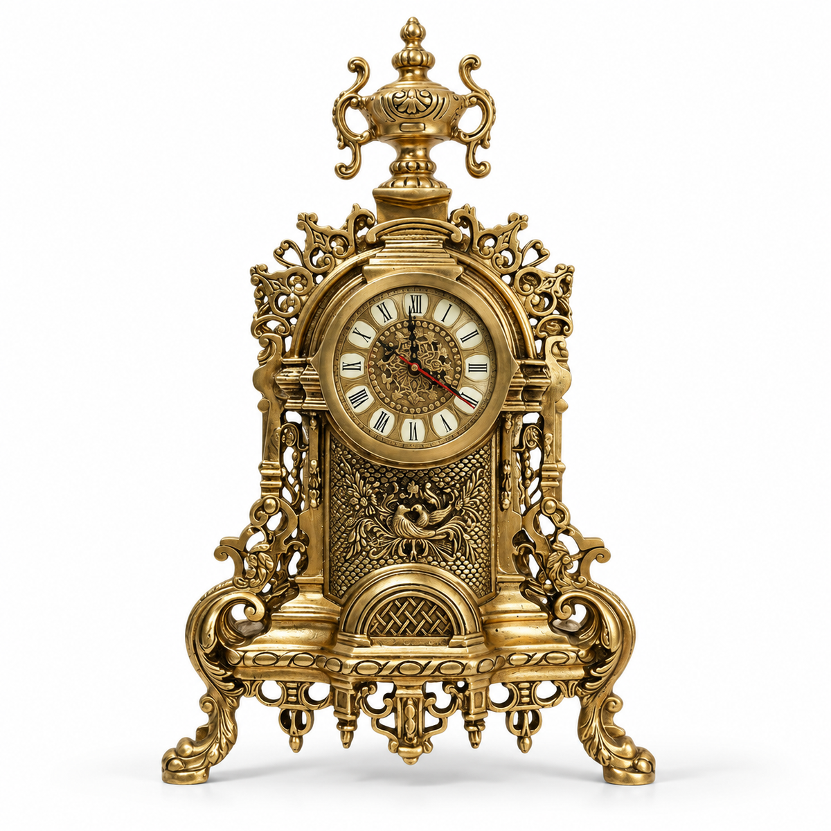 Brass Vintage Roman Design Mantlepiece Clock-Big Size