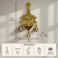 Brass Wall Hanging Diya