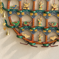 Wall Hanging Wrought Iron Painted Toran T- light Holder