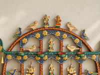Wall Hanging Wrought Iron Painted Toran T- light Holder