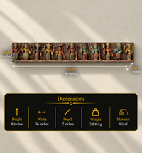 Wooden Handcarved Wall Panel Dasavathar