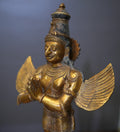 Brass Garuda Standing Vintage Finish 25"