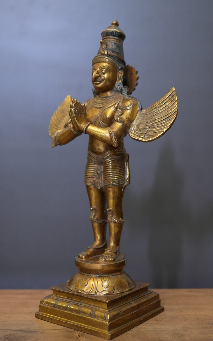 Brass Garuda Standing Vintage Finish 25"