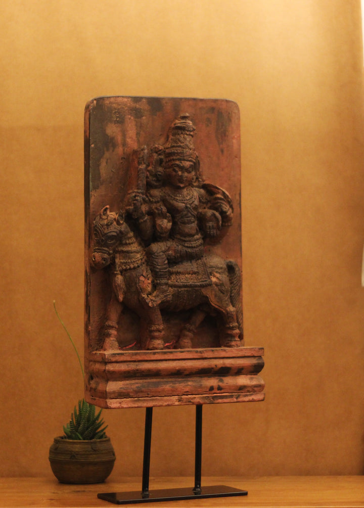 Vintage Wood /Stone Shiva Idol