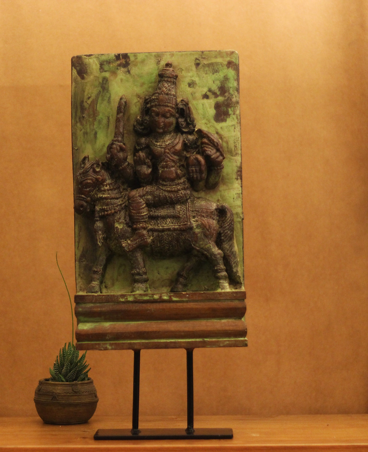 Vintage Wood /Stone Shiva Idol