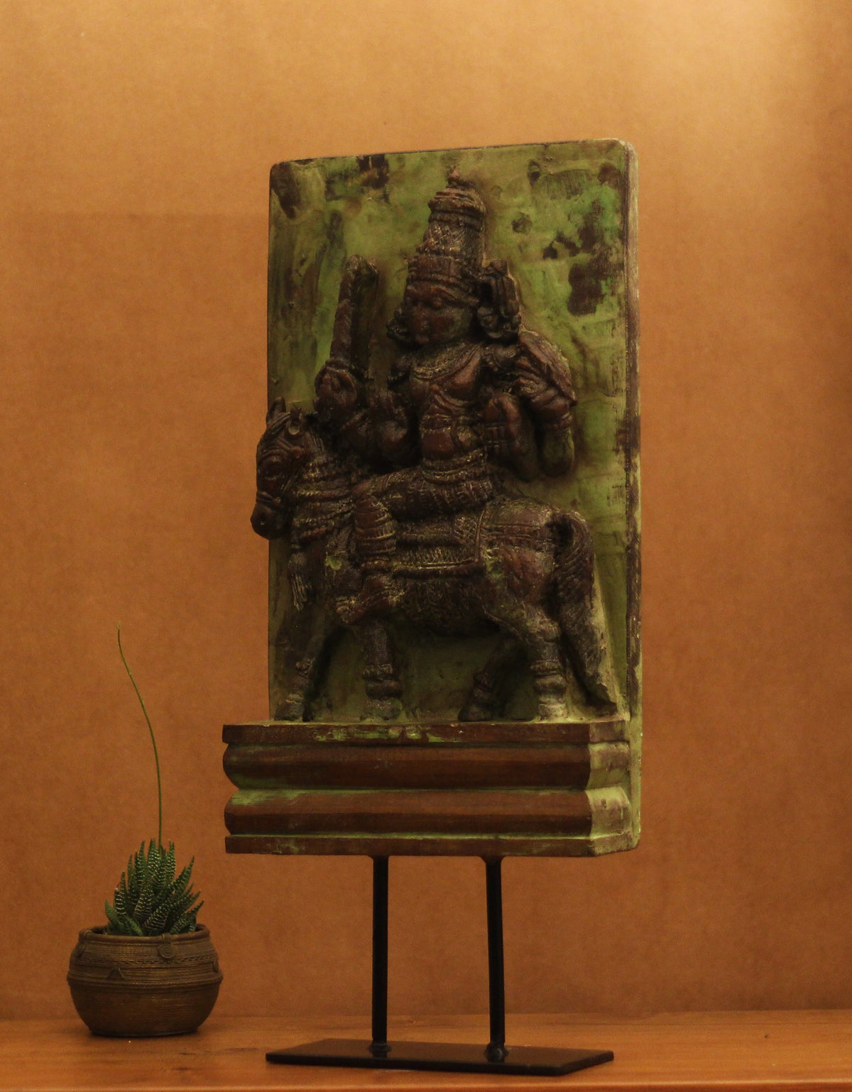 Vintage Wood /Stone Shiva Idol