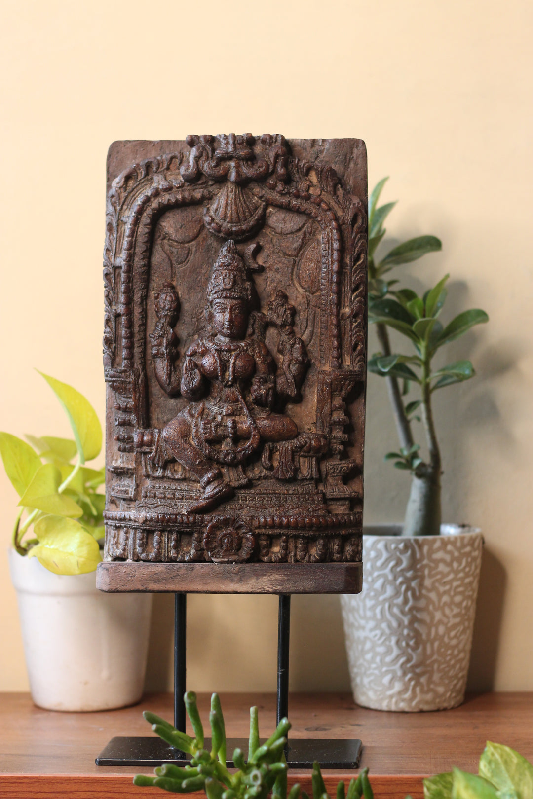 Vintage Wood /Stone Laxmi