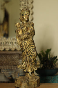 Wooden Vintage Lady Figure