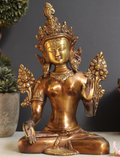 Brass Tara Devi Sitting 10.5''