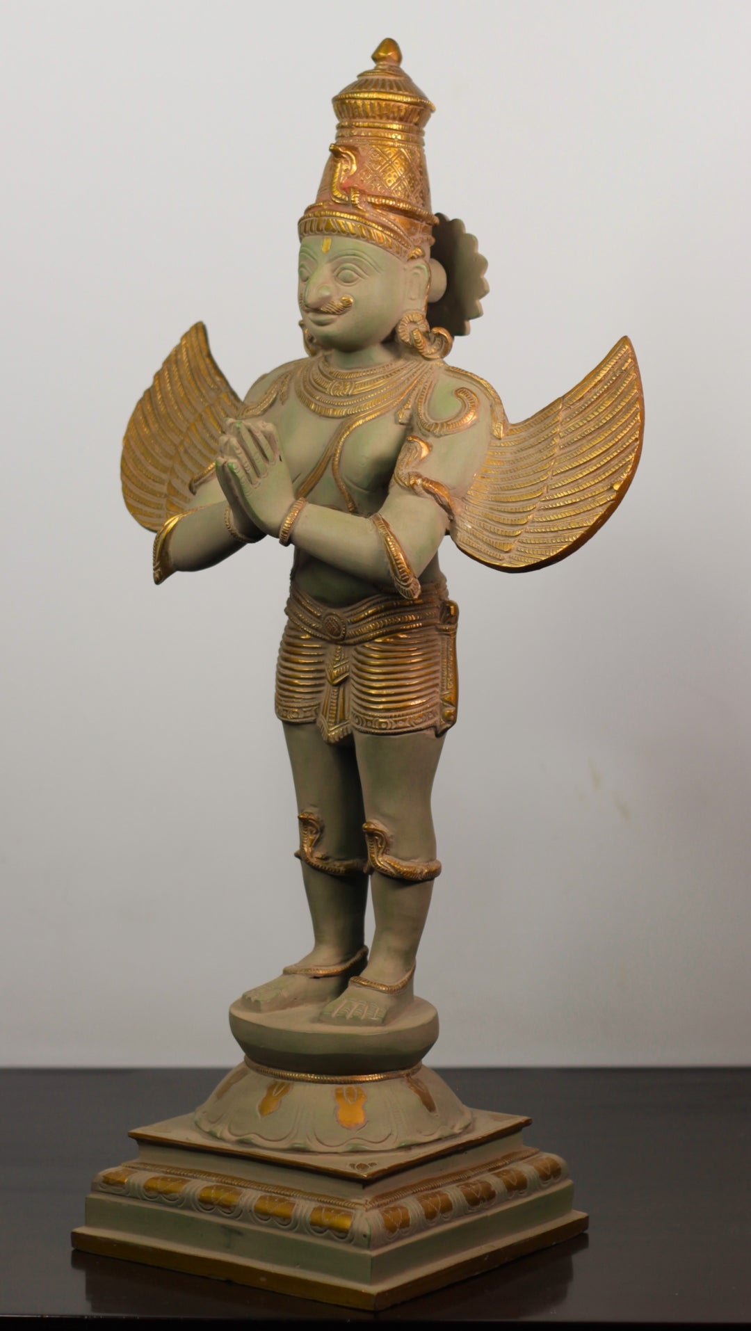 Brass Garuda Standing  Rustic 25"