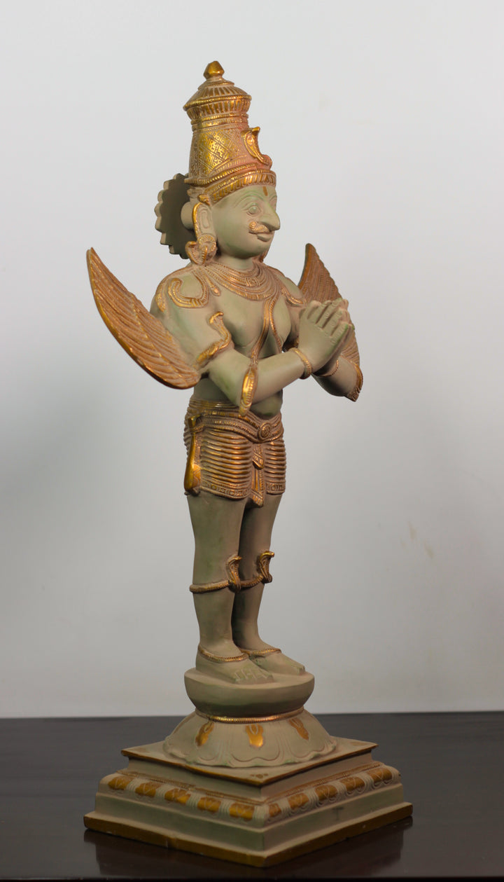 Brass Garuda Standing  Rustic 25"