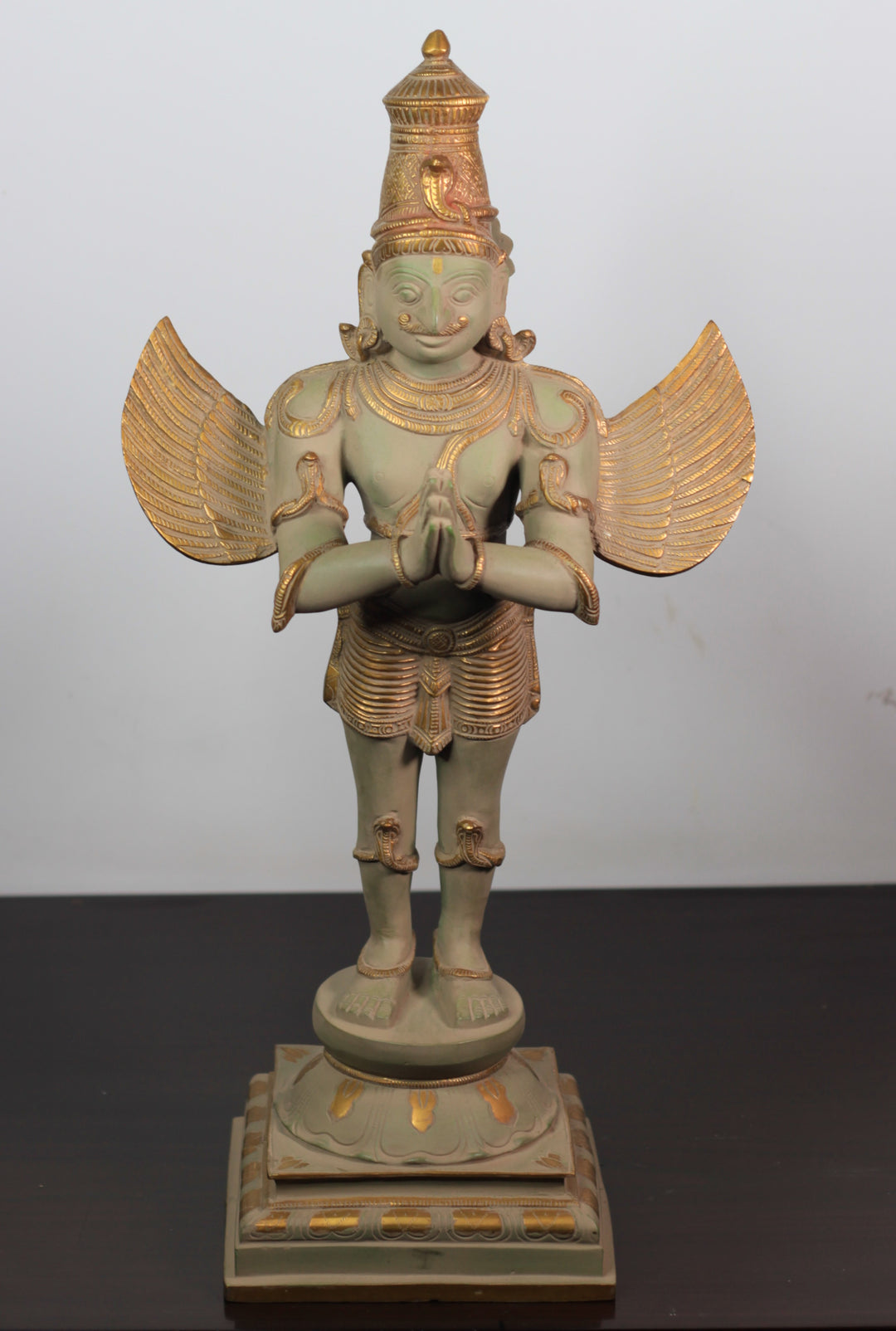 Brass Garuda Standing  Rustic 25"