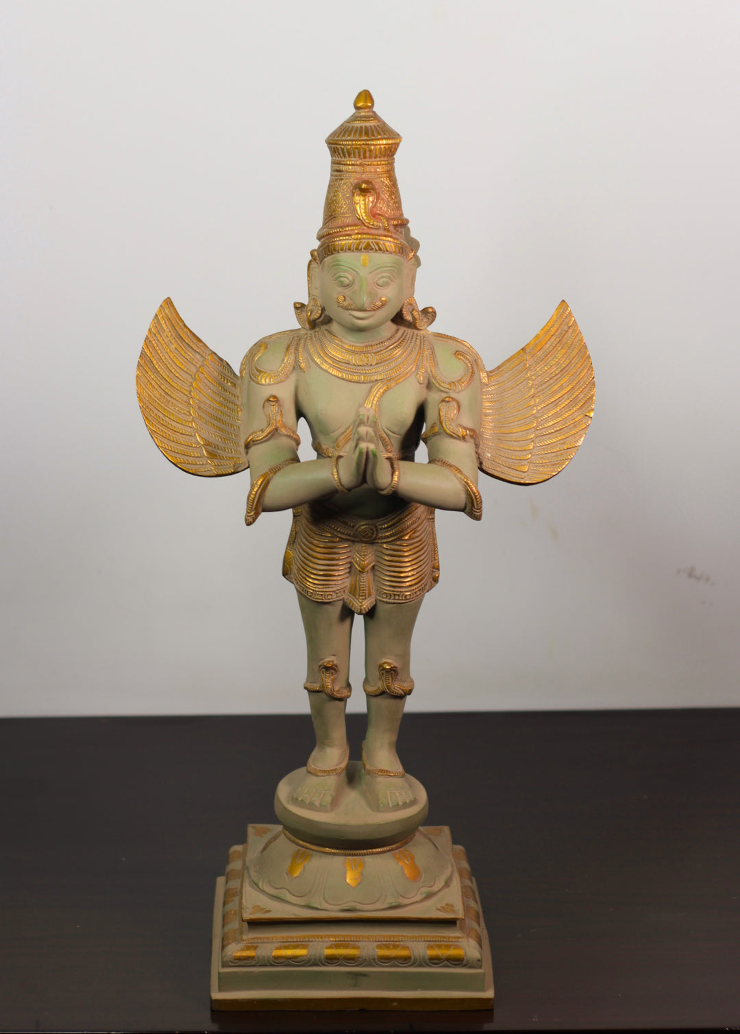 Brass Garuda Standing  Rustic 25"