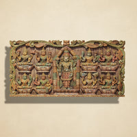 Wooden Wall Panel Balaji And Ashtalakxmi