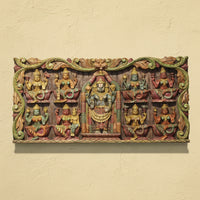 Wooden Wall Panel Balaji And Ashtalakxmi