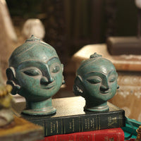 Brass Gauri Head Pair Rustic