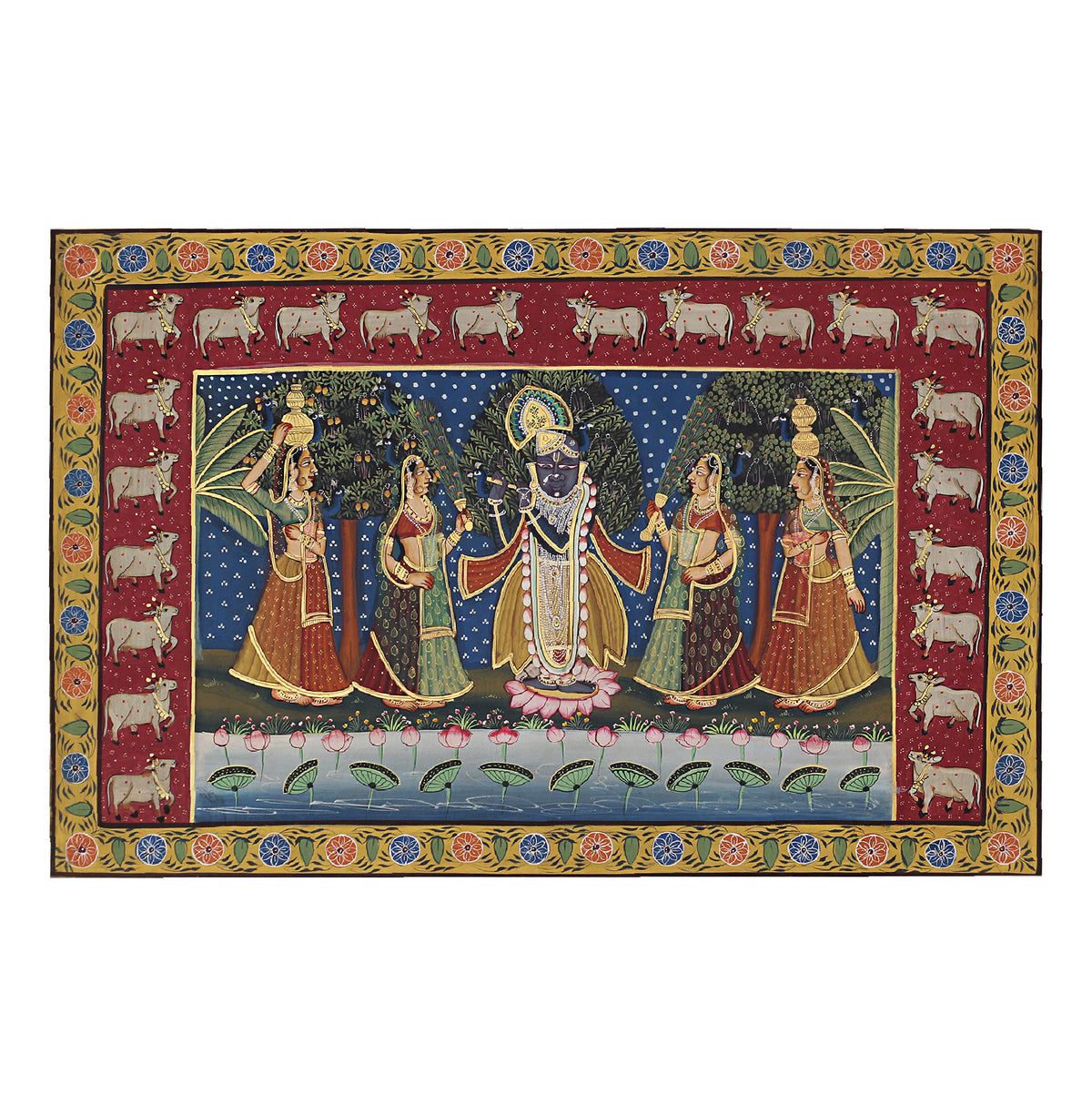 Shrinathji in Vrindavan Pichwai Painting