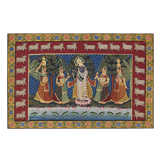 Shrinathji in Vrindavan Pichwai Painting