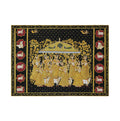 Hand Painted Gopi Seva Pichwai Painting | Gold Foil Nathdwara Art