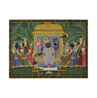 Shrinathji with Gopis Hand Painted Pichwai Painting