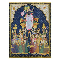 Shrinathji Jal Kalash Seva Hand Painted Pichwai Painting