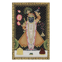 Shrinathji Rajbhog Hand Painted Pichwai Painting | Gold Foil Nathdwara Art