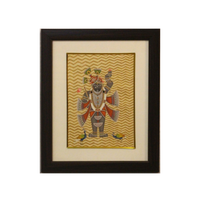 Sacred Shrinathji Pichwai Painting with Gold Accents on Paper