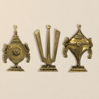 Brass Shankha Chakra Namam Wall Décor Set of 3