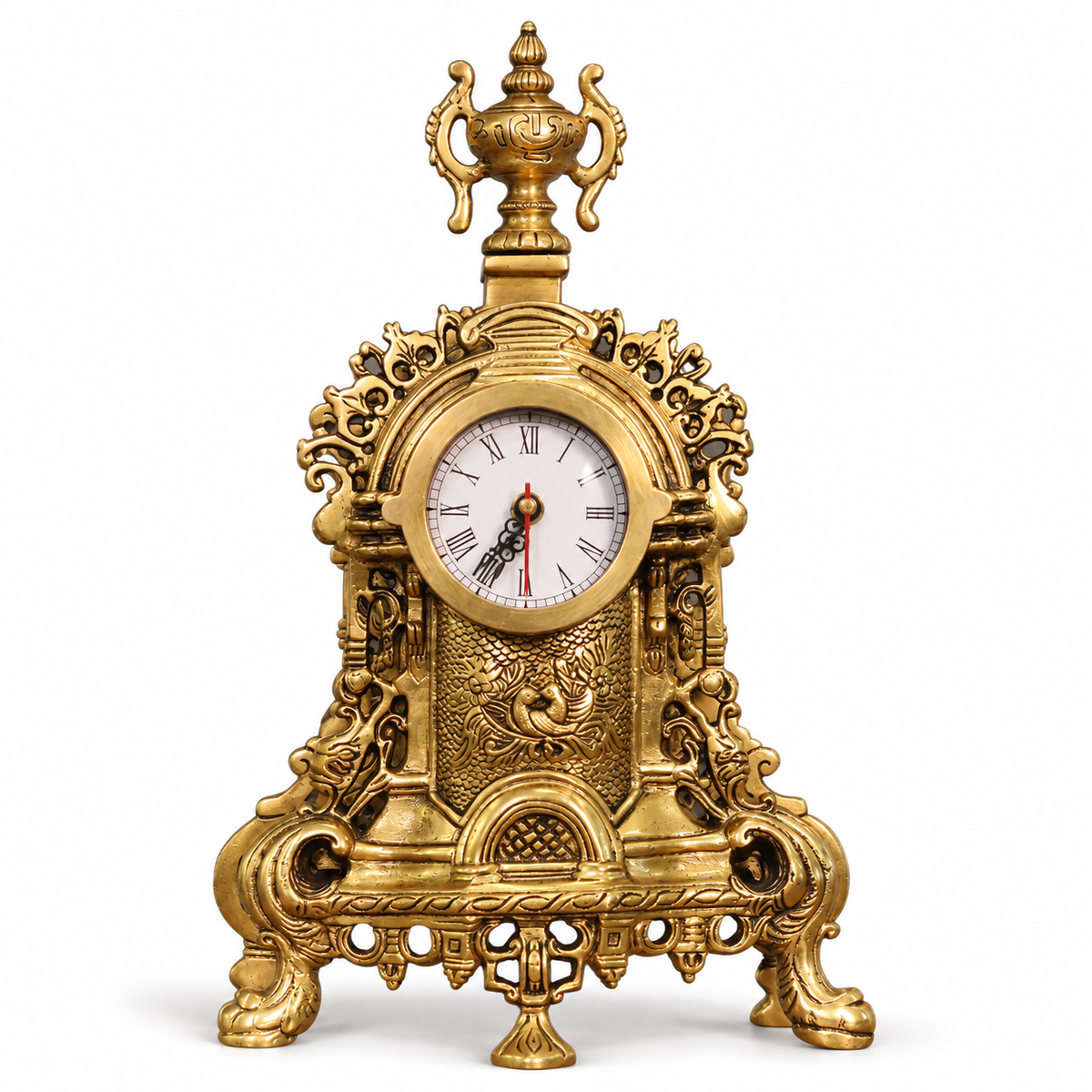 Brass Vintage Roman Design Mantlepiece Clock