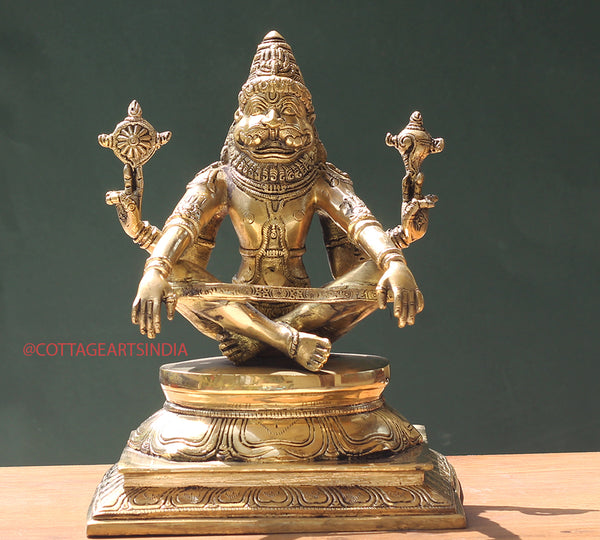 Brass Narasimha/ Lion Head God