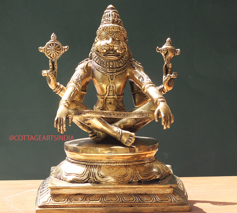 Brass Narasimha/ Lion Head God