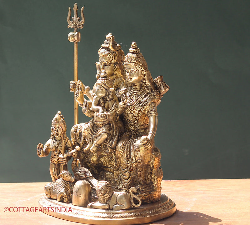 Brass Shiva family Parivar 10"