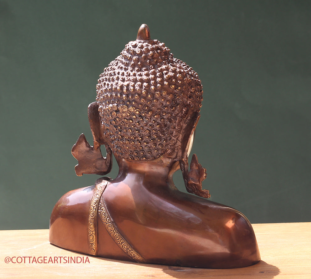 Brass Buddha Bust
