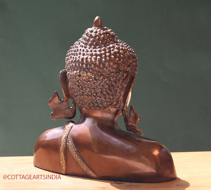 Brass Buddha Bust