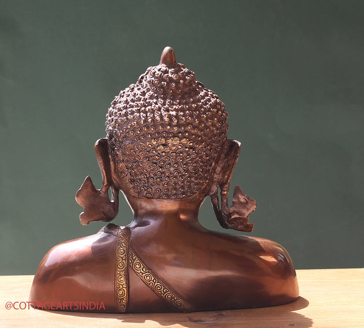 Brass Buddha Bust