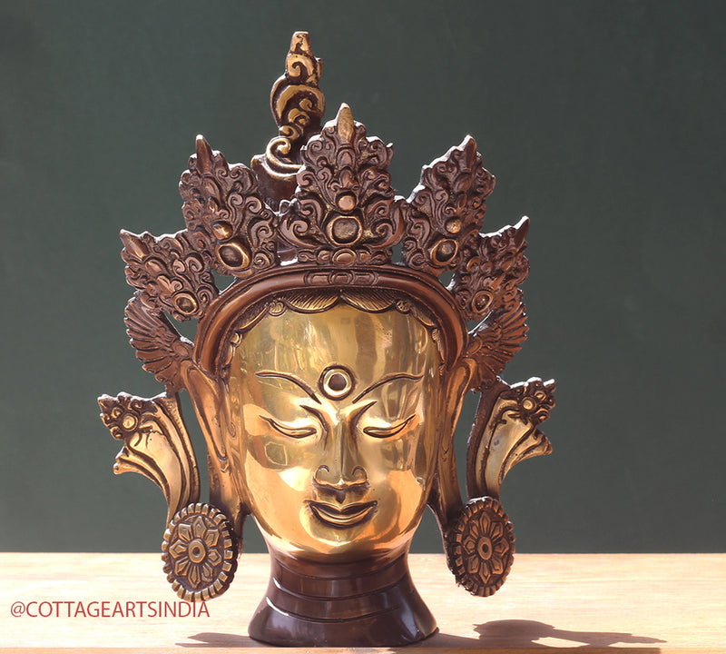 Brass Buddha Head Crown