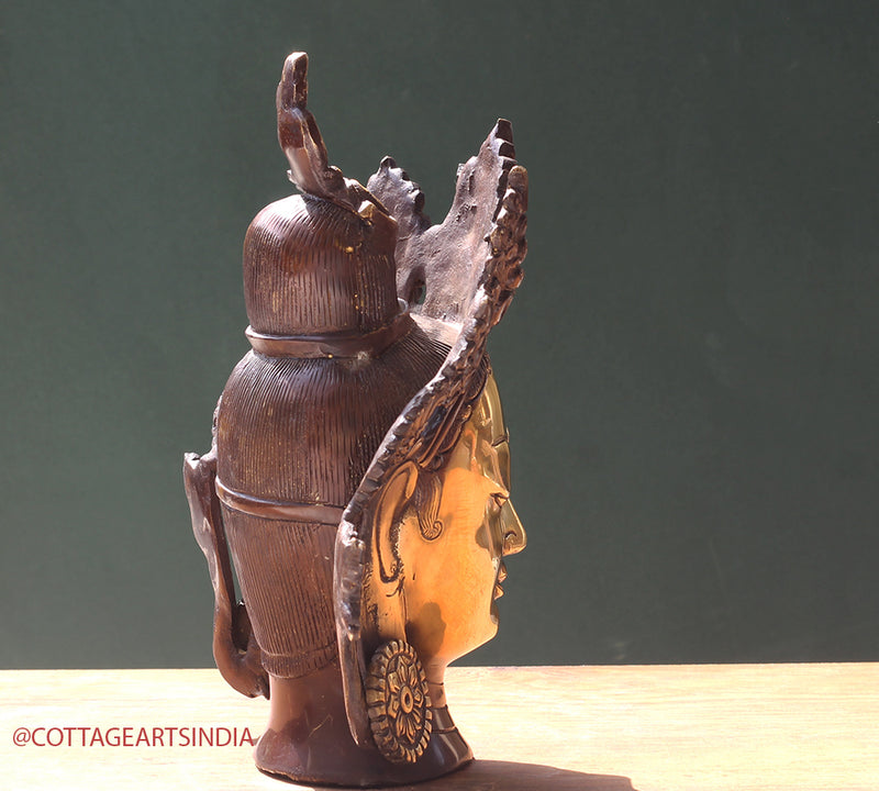 Brass Buddha Head Crown