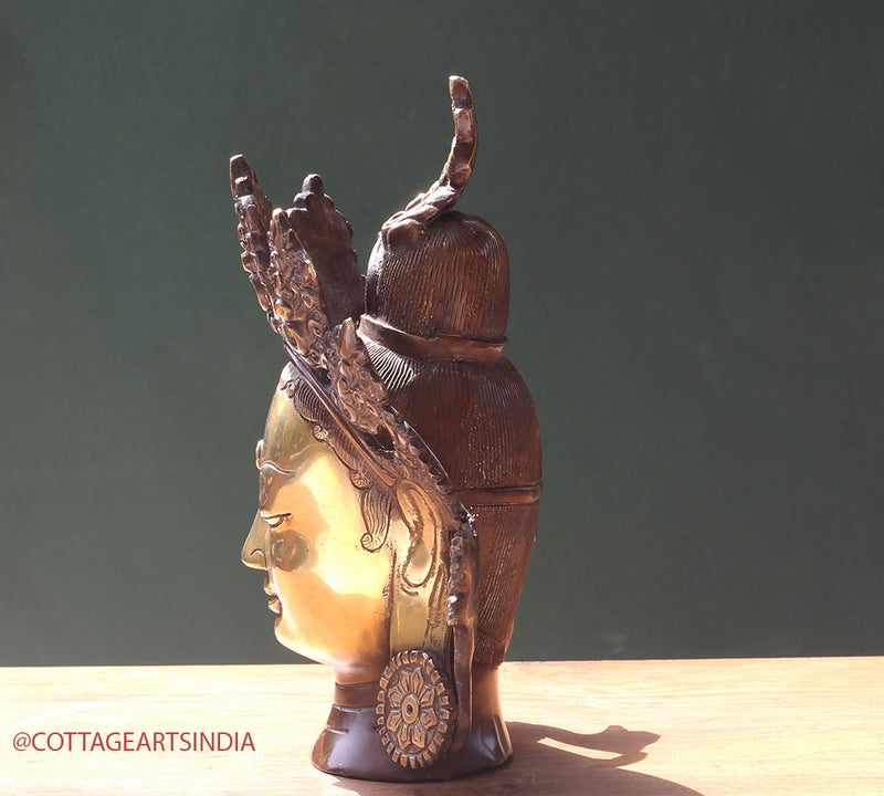 Brass Buddha Head Crown