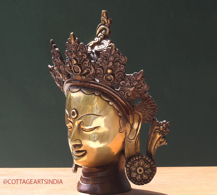 Brass Buddha Head Crown