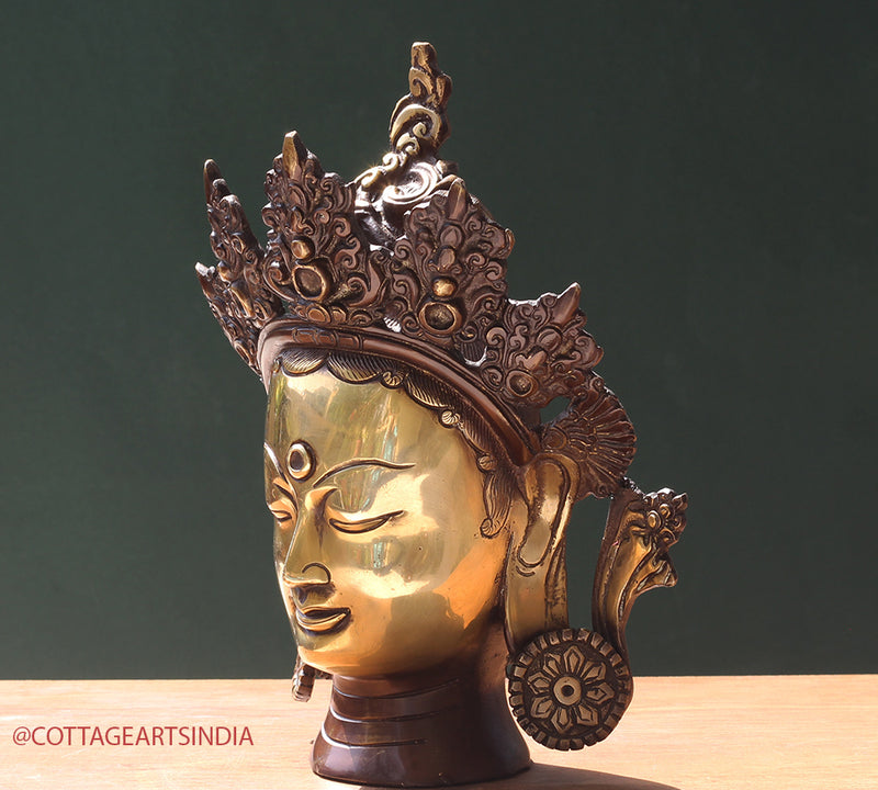Brass Buddha Head Crown