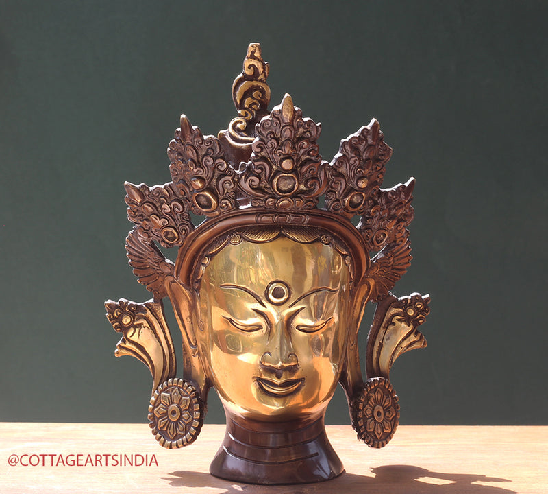 Brass Buddha Head Crown