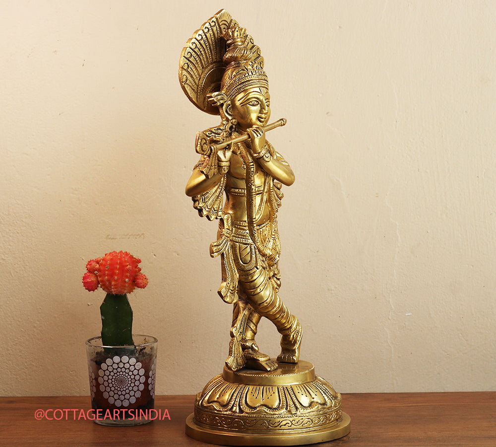 Brass Krishna 18 "