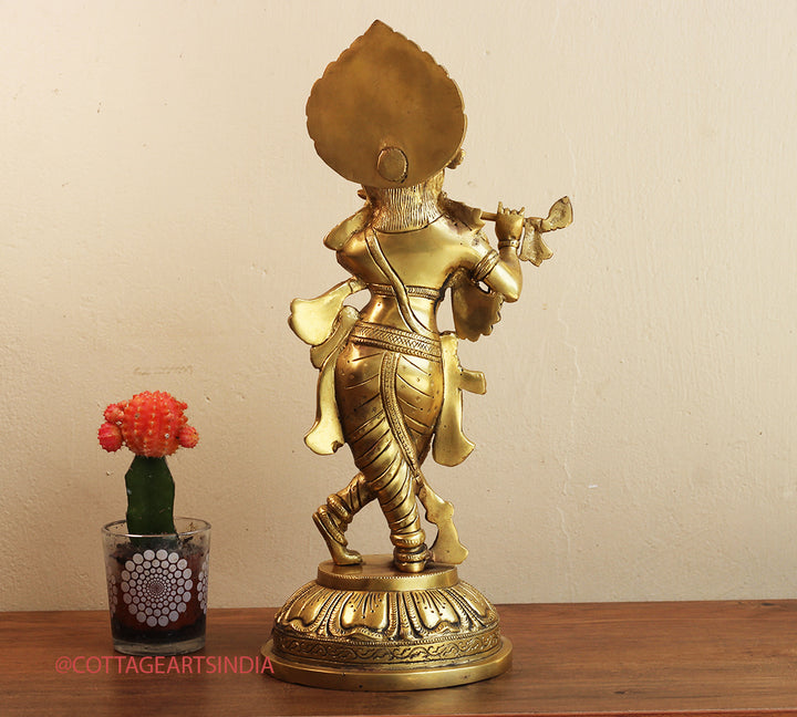 Brass Krishna 18 "