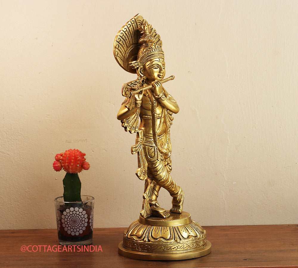 Brass Krishna 18 "