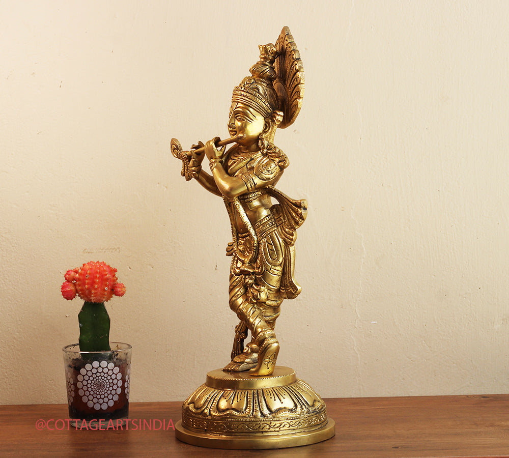 Brass Krishna 18 "