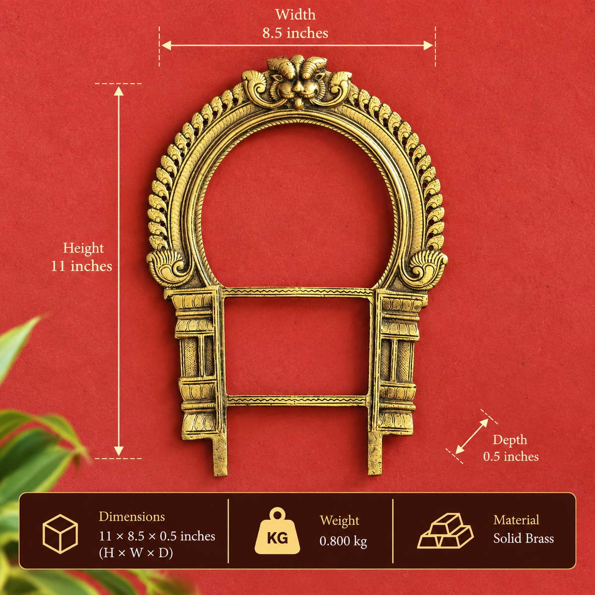 Brass Kirtimukha Prabhavali